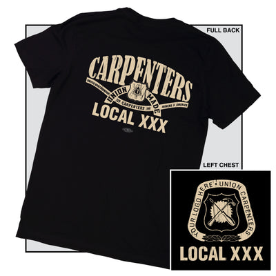 Banner - Carpenters design on a union made t-shirt